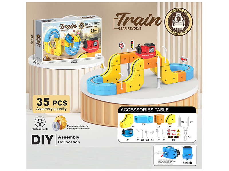 Electric Gear Revolve Track W/L toys