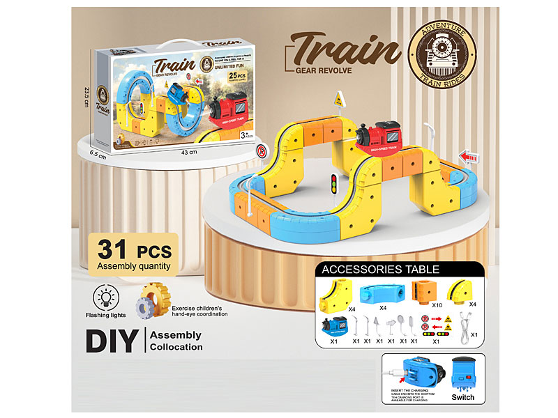 Electric Gear Revolve Track W/L toys