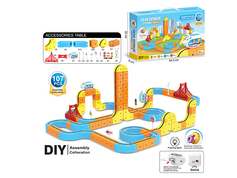 Electric Gear Revolve Track W/L toys