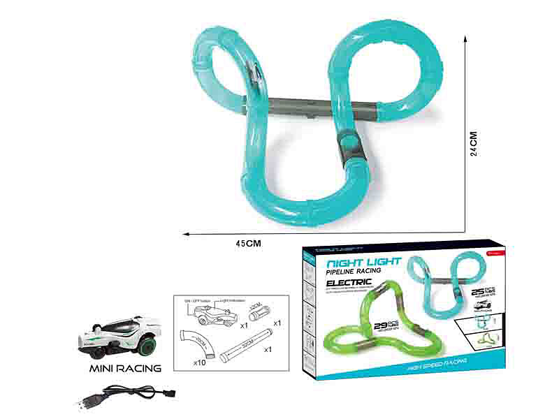 Electric Night Light Pipeline Racing toys
