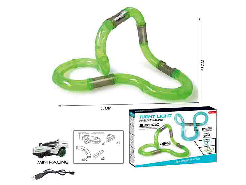 Electric Night Light Pipeline Racing toys