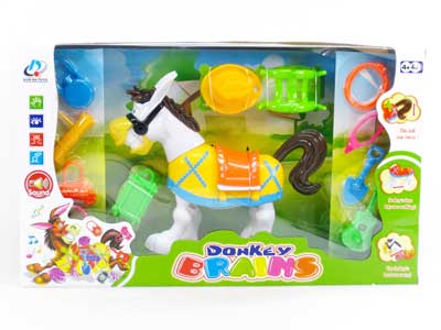 B/O Cartoon Horse W/Music toys