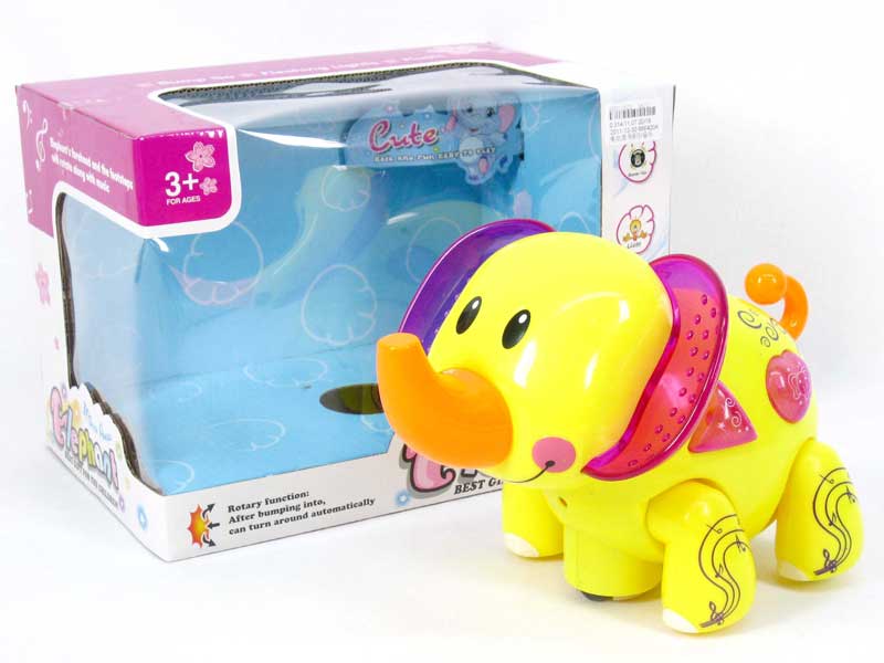 B/O Elephant W/L_M toys