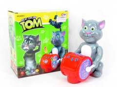 B/O Play The Drum Tom Cat W/L toys