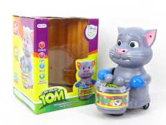 B/O Play The Drum Cat W/L_M toys