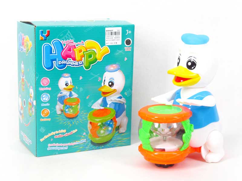 B/O Play The Drum Duck W/L_M toys