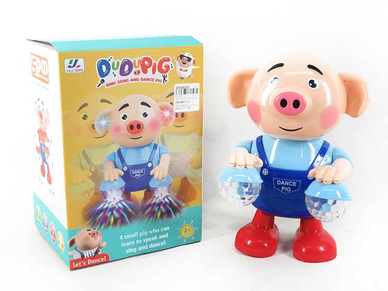 B/O Danceing Pig W/L_M(4C) toys