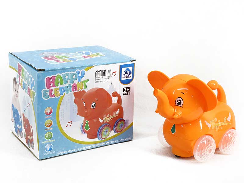 B/O Cartoon Elephant  W/L_M toys