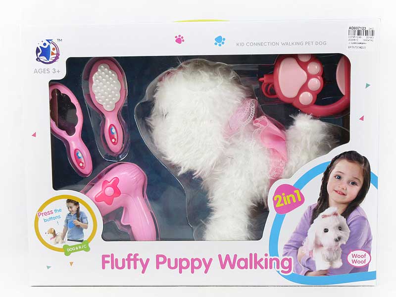 2in1 B/O Walking Dog Set W/S toys