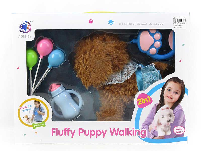 2in1 B/O Walking Dog Set W/S toys