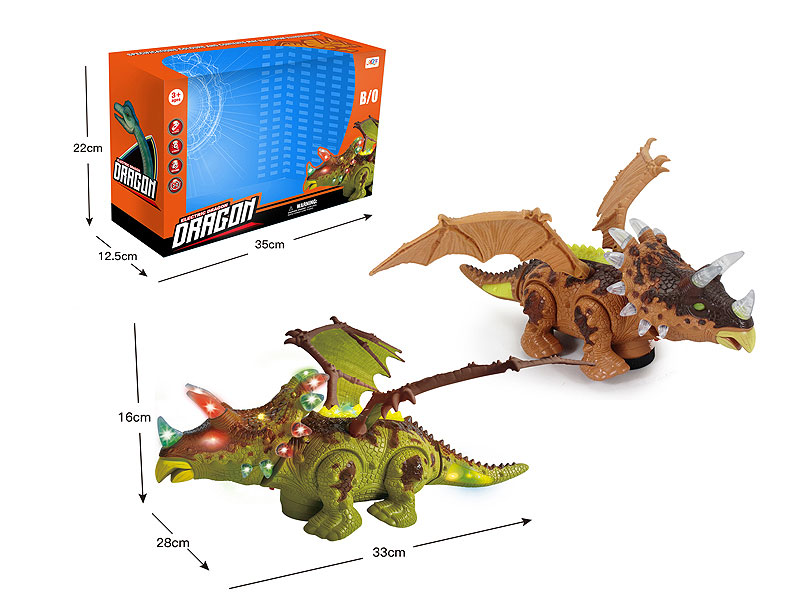 B/O universal Triceratops W/L_M(2C) toys