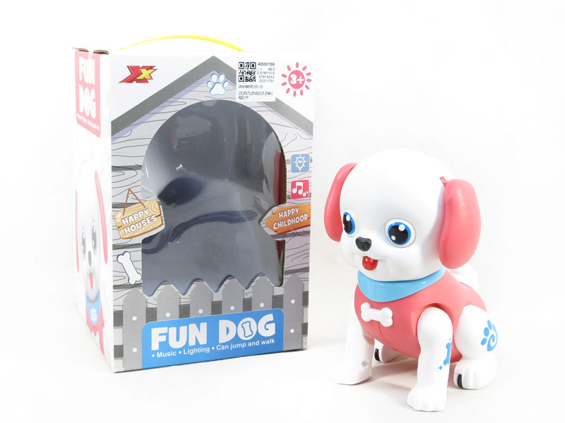 B/O Jumping Dog W/L_M(2C) toys