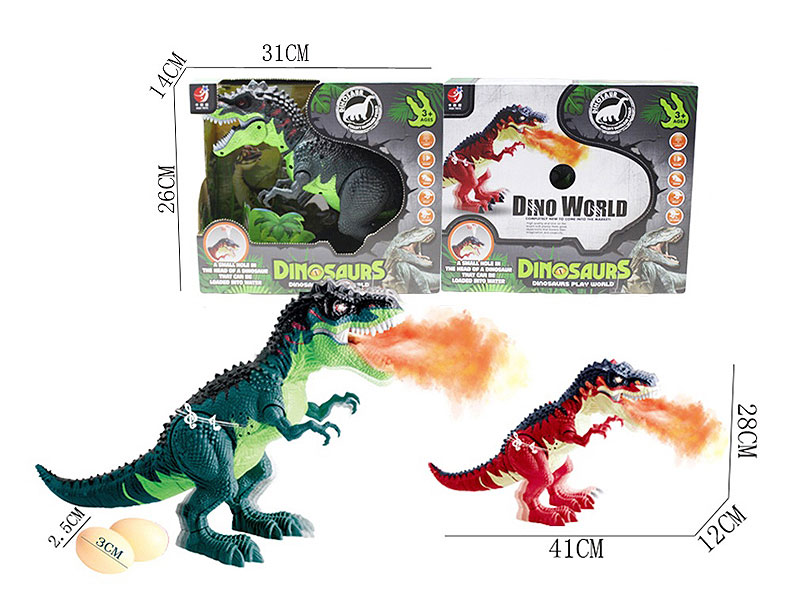 B/O Laying Eggs And Spraying Tyrannosaurus W/L_S(2C) toys