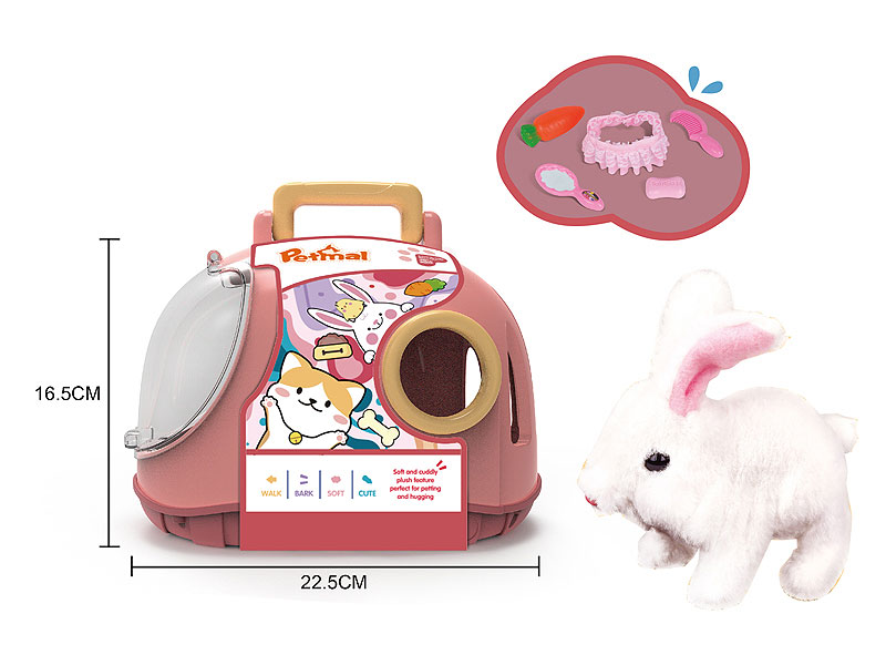 B/O Walking Rabbit Set W/S toys