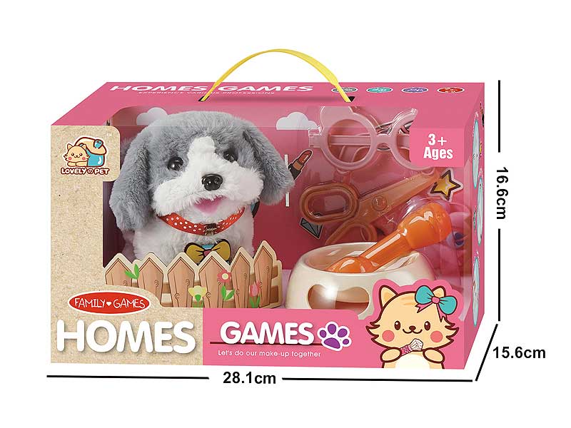 B/O Pet Dog Set W/S(2S) toys