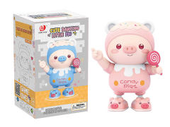 B/O Dancing Pig W/L_M(2C) toys