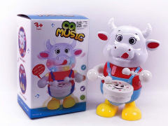 B/O Dancing And Drumming Cow W/L_M toys