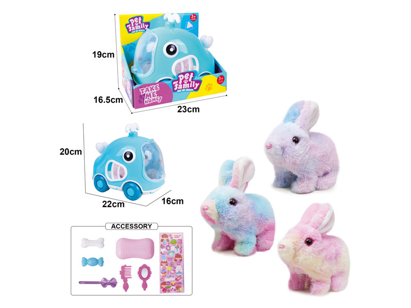 B/O Walking Rabbit Set(4C) toys