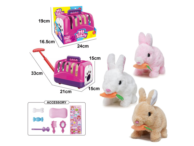 B/O Walking Rabbit Set(3C) toys