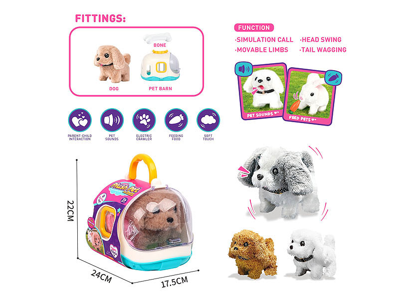 B/O Dog Set W/S(3S) toys