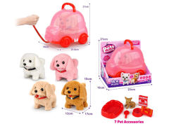 B/O Dog Set W/S(4C) toys