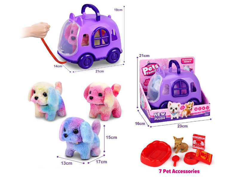 B/O Dog Set W/S(3C) toys