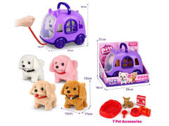 B/O Dog Set W/S(4C) toys