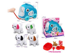 B/O Dog Set W/S(4C) toys