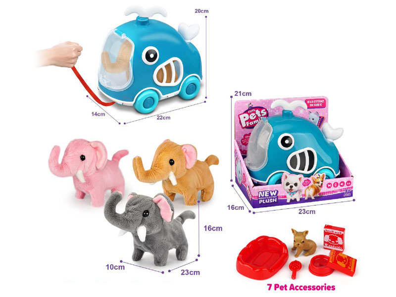 B/O Elephant Set W/S(3C) toys