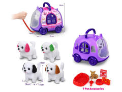 B/O Dog Set W/S(4C) toys