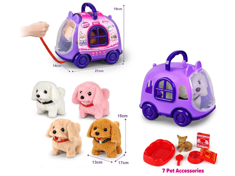 B/O Dog Set W/S(4C) toys