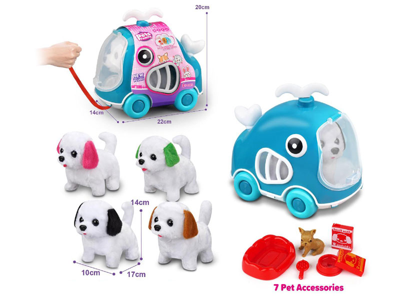 B/O Dog Set W/S(4C) toys