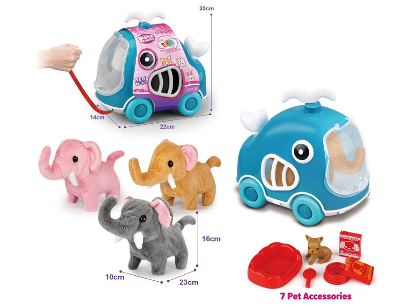 B/O Elephant Set W/S(3C) toys