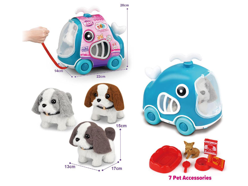 B/O Dog Set W/S(3C) toys