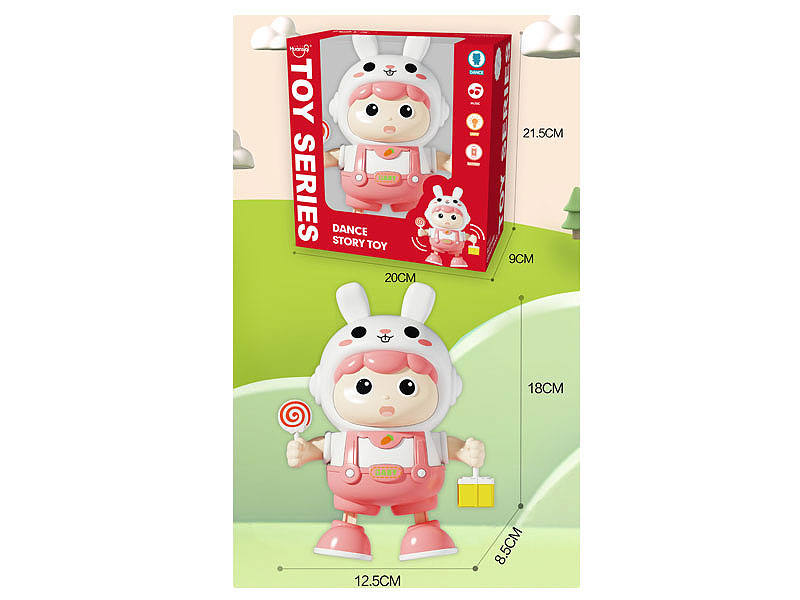 B/O Danceing Story Rabbit W/L_M toys
