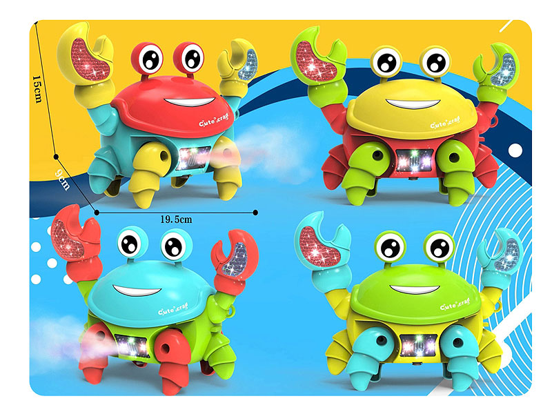 B/O Spray Crab W/L_S(4C) toys
