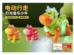 电动弹力牵绳牛带灯光/音乐(3色)