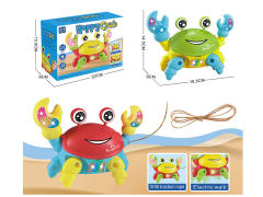 电动弹力牵绳螃蟹带灯光(2色)