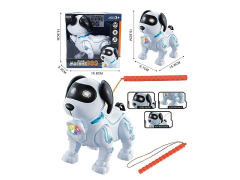 电动弹力牵绳机器狗