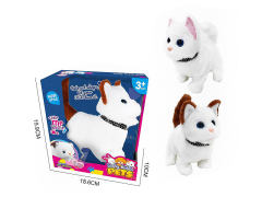 双色中号电动走路毛绒猫带叫声(多色)
