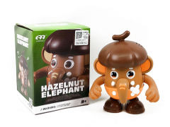 电动走路跳舞榛果大象带灯光音乐