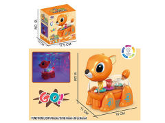 电动万向透明齿轮鹿带灯光音乐