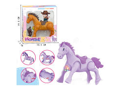 电动硬毛跳马带灯光音乐