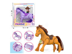 电动软毛跳马带灯光音乐