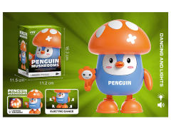 电动跳舞蘑菇企鹅带灯光/音乐(2色)