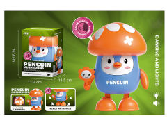 电动会学舌跳舞蘑菇企鹅带灯光/音乐