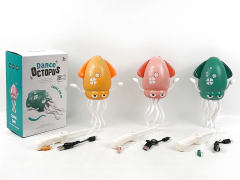电动感应跳舞八爪鱼带灯光/音乐(3色)