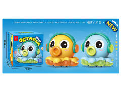 电动万向喷雾八爪鱼带灯光音乐（2色）