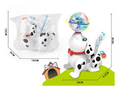 电动旋转顶球小狗