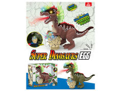 电动万向喷雾抱蛋鸡冠龙带灯光音乐（2色）